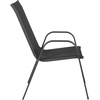 image:imageFlash Furniture 2375 in Glass Round Dining Table with 2 Chairs Black  Tempered Glass Flex Comfort MaterialBlack