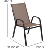 image:imageFlash Furniture 2375 in Glass Round Dining Table with 2 Chairs Black  Tempered Glass Flex Comfort MaterialBrown