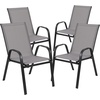 image:imageFlash Furniture 2375 in Glass Round Dining Table with 2 Chairs Black  Tempered Glass Flex Comfort MaterialGrey