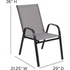 image:imageFlash Furniture 2375 in Glass Round Dining Table with 2 Chairs Black  Tempered Glass Flex Comfort MaterialGrey
