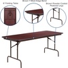 image:imageFlash Furniture 6 ft Laminate Folding Banquet Table Mahogany  Durable Construction Commercial Use