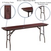 image:imageFlash Furniture 6 ft Laminate Folding Training Table Mahogany  Durable Construction Commercial Use