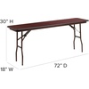 image:imageFlash Furniture 6 ft Laminate Folding Training Table Mahogany  Durable Construction Commercial Use