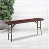 image:imageFlash Furniture 6 ft Laminate Folding Training Table Mahogany  Durable Construction Commercial Use