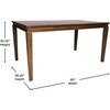 image:imageFlash Furniture 60 Solid Wood Dining Table Brown  Commercial Grade Water Resistant Finish Heavy Duty Construction