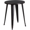image:imageFlash Furniture Commercial Grade 24 Round BlackAntique Gold Metal IndoorOutdoor Table Set with 2 Cafe ChairsBlackantique Gold