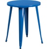 image:imageFlash Furniture Commercial Grade 24 Round BlackAntique Gold Metal IndoorOutdoor Table Set with 2 Cafe ChairsBlue
