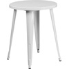 image:imageFlash Furniture Commercial Grade 24 Round BlackAntique Gold Metal IndoorOutdoor Table Set with 2 Cafe ChairsWhite