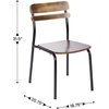 image:imageFlash Furniture Commercial Metal Dining Chair Antique Copper 2Pack  Black Metal FramesAntique Copper
