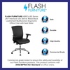 image:imageFlash Furniture HERCULES Series 247 Intensive Use 300 lb Rated Black Mesh Multifunction Ergonomic Office Chair with Seat Slider  Seat Slider Mesh Back 247 Intensive Use Multifunction 300 LBS Weight CapacityBlack Leathersoft