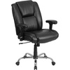 image:imageFlash Furniture HERCULES Series Big amp Tall 400 lb Rated Black LeatherSoft Ergonomic Task Office Chair with Chrome Base and Adjustable Arms