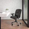 image:imageFlash Furniture HERCULES Series Big amp Tall 400 lb Rated Black LeatherSoft Ergonomic Task Office Chair with Chrome Base and Adjustable Arms