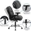 image:imageFlash Furniture HERCULES Series Big amp Tall 400 lb Rated Black LeatherSoft Ergonomic Task Office Chair with Chrome Base and Adjustable Arms