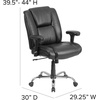 image:imageFlash Furniture HERCULES Series Big amp Tall 400 lb Rated Black LeatherSoft Ergonomic Task Office Chair with Chrome Base and Adjustable Arms