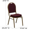 image:imageFlash Furniture HERCULES Series Dome Back Stacking Banquet Chair in Beige Patterned Fabric  Gold Frame  Gold Frame Fabric UpholsteryBurgundy Diamond PatternedGold