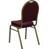 image:imageFlash Furniture HERCULES Series Dome Back Stacking Banquet Chair in Beige Patterned Fabric  Gold Frame  Gold Frame Fabric UpholsteryBurgundy Diamond PatternedGold