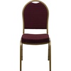 image:imageFlash Furniture HERCULES Series Dome Back Stacking Banquet Chair in Beige Patterned Fabric  Gold Frame  Gold Frame Fabric UpholsteryBurgundy Diamond PatternedGold