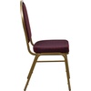 image:imageFlash Furniture HERCULES Series Dome Back Stacking Banquet Chair in Beige Patterned Fabric  Gold Frame  Gold Frame Fabric UpholsteryBurgundy Diamond PatternedGold