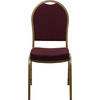 image:imageFlash Furniture HERCULES Series Dome Back Stacking Banquet Chair in Beige Patterned Fabric  Gold Frame  Gold Frame Fabric UpholsteryBurgundy Patterned FabricGold Frame