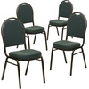 image:imageFlash Furniture HERCULES Series Dome Back Stacking Banquet Chair in Beige Patterned Fabric  Gold Frame  Gold Frame Fabric UpholsteryGreen Patterned FabricGold Vein Frame