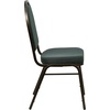 image:imageFlash Furniture HERCULES Series Dome Back Stacking Banquet Chair in Beige Patterned Fabric  Gold Frame  Gold Frame Fabric UpholsteryGreen Patterned FabricGold Vein Frame