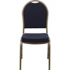 image:imageFlash Furniture HERCULES Series Dome Back Stacking Banquet Chair in Beige Patterned Fabric  Gold Frame  Gold Frame Fabric UpholsteryNavy Patterned FabricGold Frame