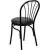 image:imageFlash Furniture HERCULES Series Fan Back Metal Chair  Black Vinyl SeatBlack