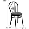 image:imageFlash Furniture HERCULES Series Fan Back Metal Chair  Black Vinyl SeatBlack