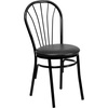 image:imageFlash Furniture HERCULES Series Fan Back Metal Chair  Black Vinyl SeatBlack