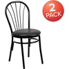 image:imageFlash Furniture HERCULES Series Fan Back Metal Chair  Black Vinyl SeatBlack