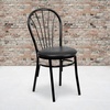 image:imageFlash Furniture HERCULES Series Fan Back Metal Chair  Black Vinyl SeatBlack