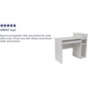 image:imageFlash Furniture Highland Park White Computer Desk with Shelves and Drawer  Sliding Keyboard Tray Storage Shelves Storage DrawerWhite