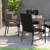 image:imageFlash Furniture Maxim Wicker IndoorOutdoor Dining Chairs with Arms  Black Wicker Wrapped Steel Frames  Fade amp Weather Resistantfor Deck or Backyard  Set of 2Espresso
