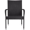 image:imageFlash Furniture Maxim Wicker IndoorOutdoor Dining Chairs with Arms  Black Wicker Wrapped Steel Frames  Fade amp Weather Resistantfor Deck or Backyard  Set of 2Black