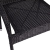 image:imageFlash Furniture Maxim Wicker IndoorOutdoor Dining Chairs with Arms  Black Wicker Wrapped Steel Frames  Fade amp Weather Resistantfor Deck or Backyard  Set of 2Black