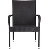 image:imageFlash Furniture Maxim Wicker IndoorOutdoor Dining Chairs with Arms  Black Wicker Wrapped Steel Frames  Fade amp Weather Resistantfor Deck or Backyard  Set of 2Black