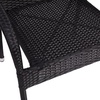 image:imageFlash Furniture Maxim Wicker IndoorOutdoor Dining Chairs with Arms  Black Wicker Wrapped Steel Frames  Fade amp Weather Resistantfor Deck or Backyard  Set of 2Black