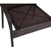 image:imageFlash Furniture Maxim Wicker IndoorOutdoor Dining Chairs with Arms  Black Wicker Wrapped Steel Frames  Fade amp Weather Resistantfor Deck or Backyard  Set of 2Espresso