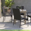 image:imageFlash Furniture Maxim Wicker IndoorOutdoor Dining Chairs with Arms  Black Wicker Wrapped Steel Frames  Fade amp Weather Resistantfor Deck or Backyard  Set of 2Black