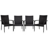image:imageFlash Furniture Maxim Wicker IndoorOutdoor Dining Chairs with Arms  Black Wicker Wrapped Steel Frames  Fade amp Weather Resistantfor Deck or Backyard  Set of 2Black