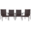 image:imageFlash Furniture Maxim Wicker IndoorOutdoor Dining Chairs with Arms  Black Wicker Wrapped Steel Frames  Fade amp Weather Resistantfor Deck or Backyard  Set of 2Espresso