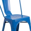image:imageFlash Furniture Metal IndoorOutdoor Stackable Chair Blue 4Pack  Commercial Grade IndoorOutdoor Use