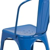 image:imageFlash Furniture Metal IndoorOutdoor Stackable Chair Blue 4Pack  Commercial Grade IndoorOutdoor Use