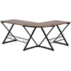 image:imageFlash Furniture Singleton Teakwood Laminate LShape Computer Desk with PullOut Keyboard Tray