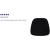 image:imageFlash Furniture Soft Black Fabric Chiavari Chair Cushion  Soft Fabric Hook and Loop Fastener Replacement CushionBlack