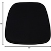image:imageFlash Furniture Soft Black Fabric Chiavari Chair Cushion  Soft Fabric Hook and Loop Fastener Replacement CushionBlack