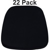 image:imageFlash Furniture Soft Black Fabric Chiavari Chair Cushion  Soft Fabric Hook and Loop Fastener Replacement CushionBlack