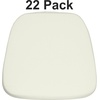 image:imageFlash Furniture Soft Black Fabric Chiavari Chair Cushion  Soft Fabric Hook and Loop Fastener Replacement CushionIvory