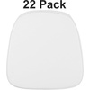 image:imageFlash Furniture Soft Black Fabric Chiavari Chair Cushion  Soft Fabric Hook and Loop Fastener Replacement CushionSnow White
