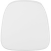 image:imageFlash Furniture Soft Black Fabric Chiavari Chair Cushion  Soft Fabric Hook and Loop Fastener Replacement CushionSnow White